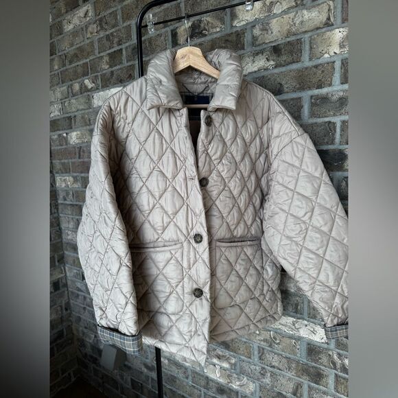 Lucky Brand Button Front Diamond Quilt Chore Jacket Size XL - Picture 12 of 14